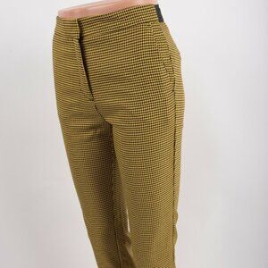 Zara Yellow Houndstooth Pants Size Large